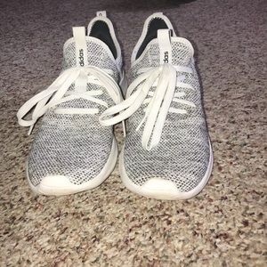 White Adidas cloud foam sneakers!